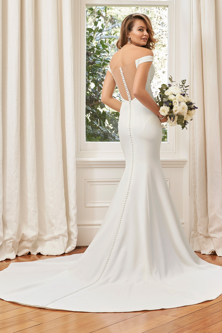 Elegant and Classic Off-Shoulder Wedding Dress Simone