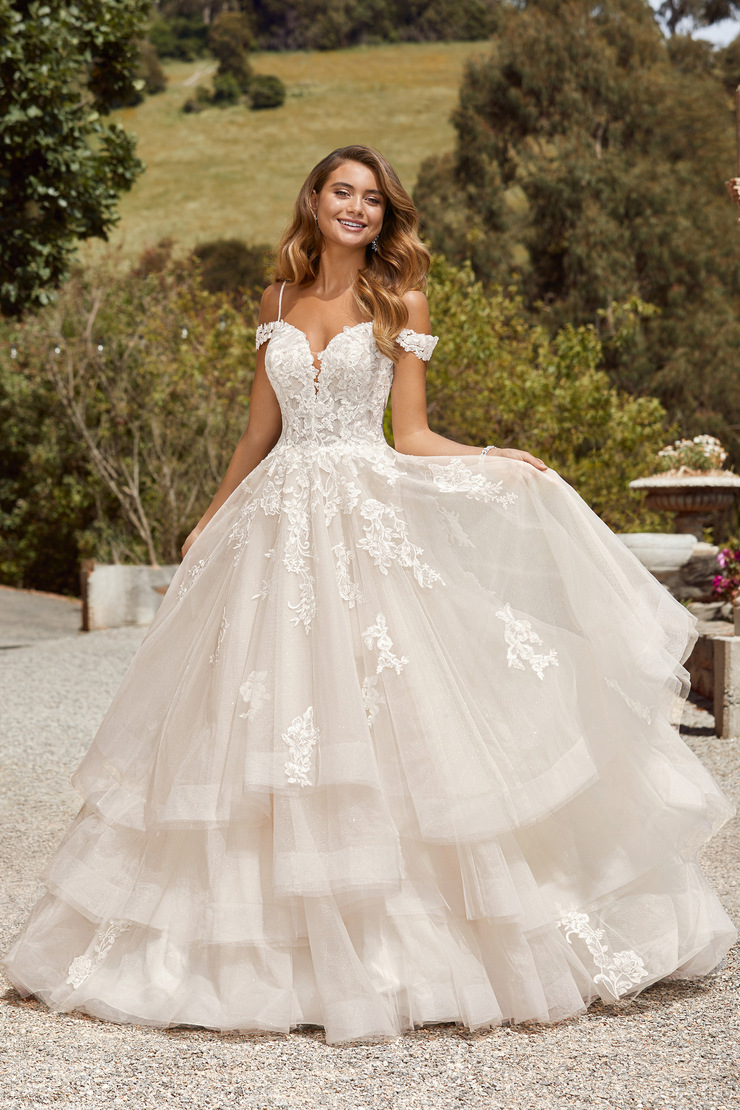 Floral Princess Gown with Dreamy Shimmer Maddie