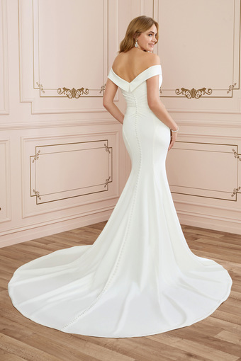 Glamorous Crepe Fit and Flare Wedding Gown Emma
