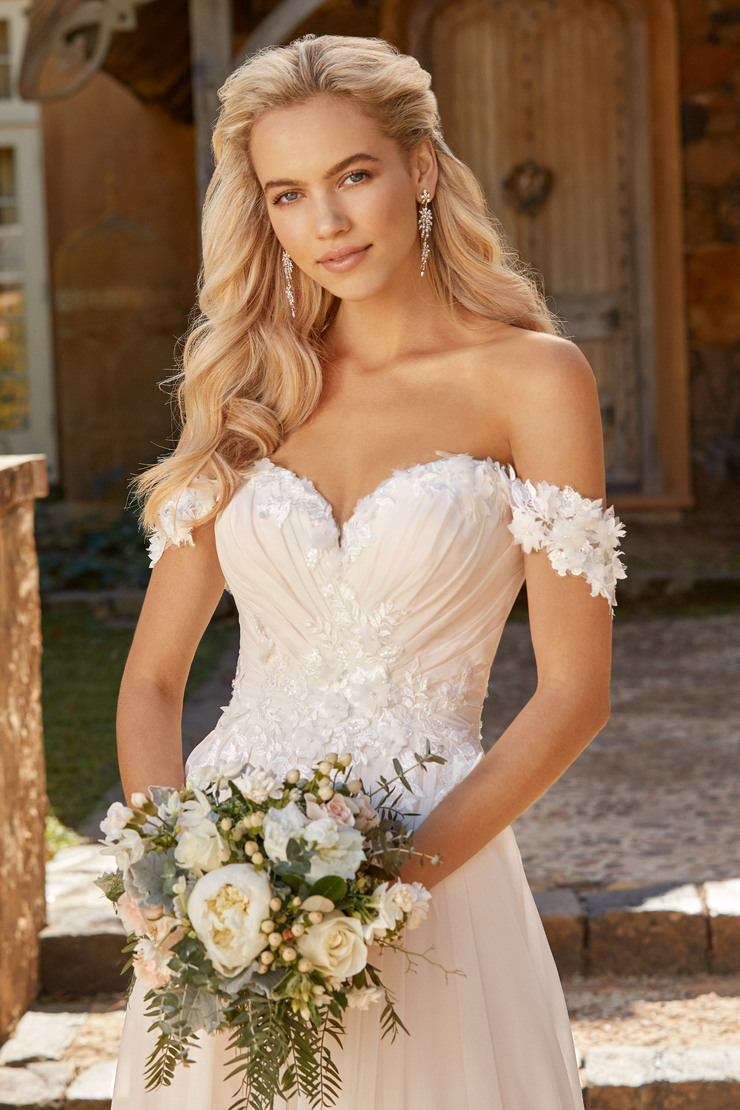 Romantic Boho Wedding Dress with Floral Lace Esther