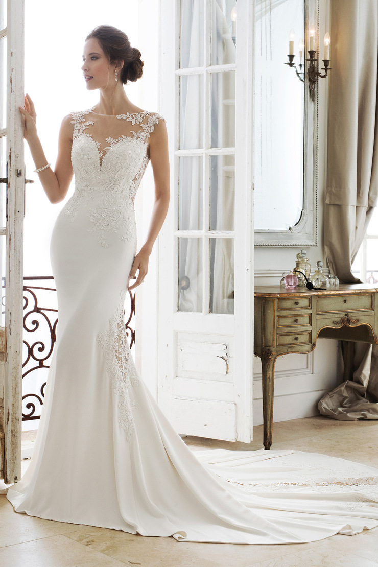 Stunning Illusion Lace Back Wedding Gown Ixion