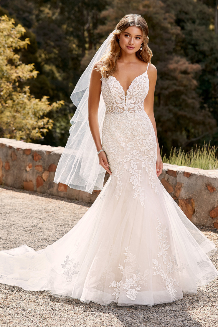 Stunning Mermaid Gown with Floral Details Skylar