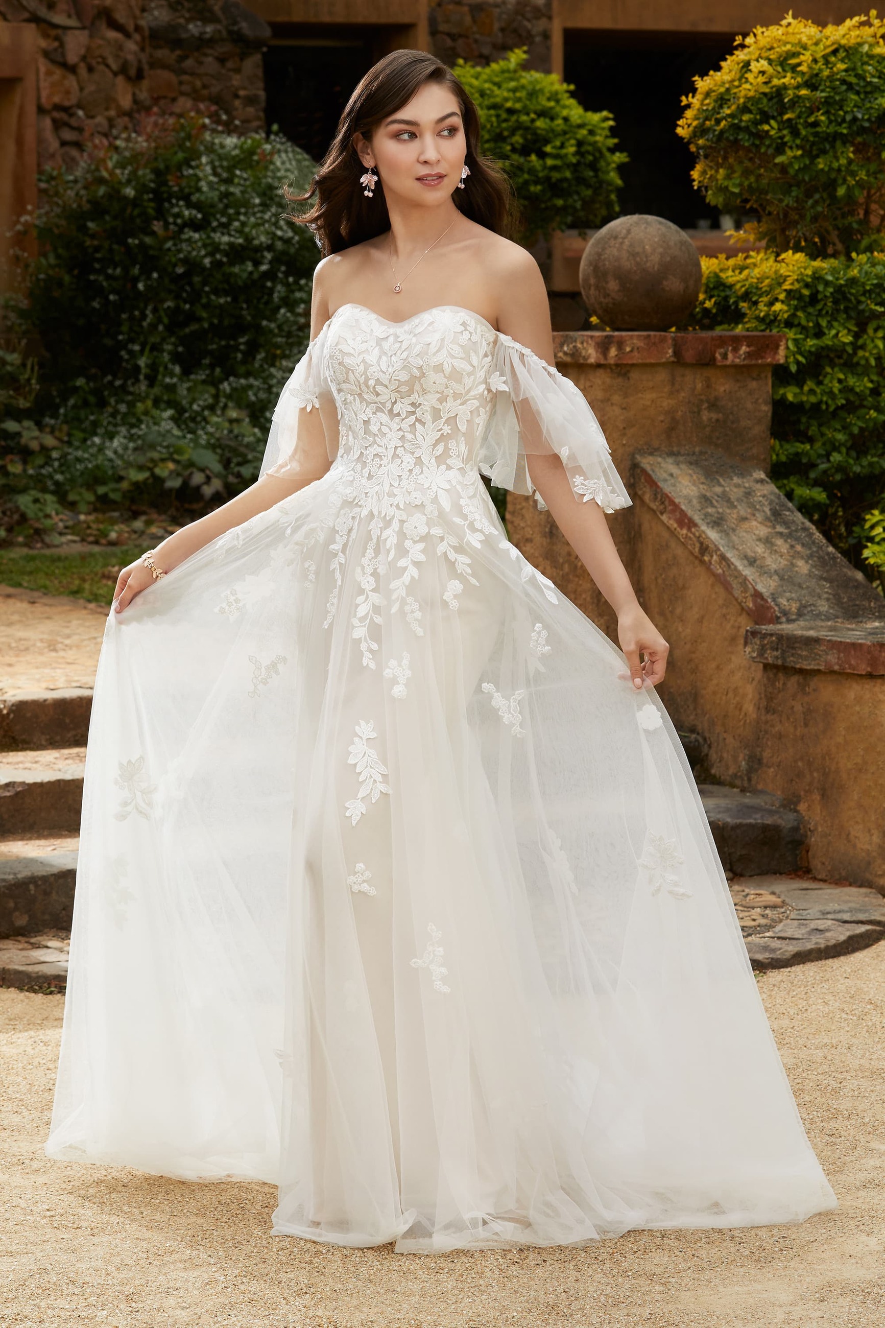 Romantic Tulle Off the Shoulder Wedding Dress Gianna